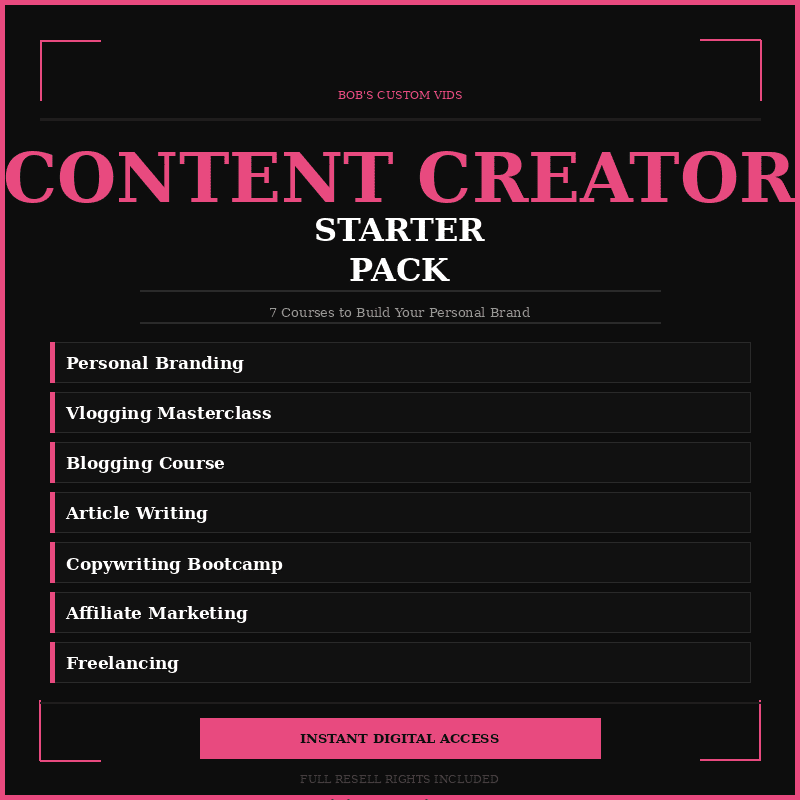 Content Creator Starter Pack
